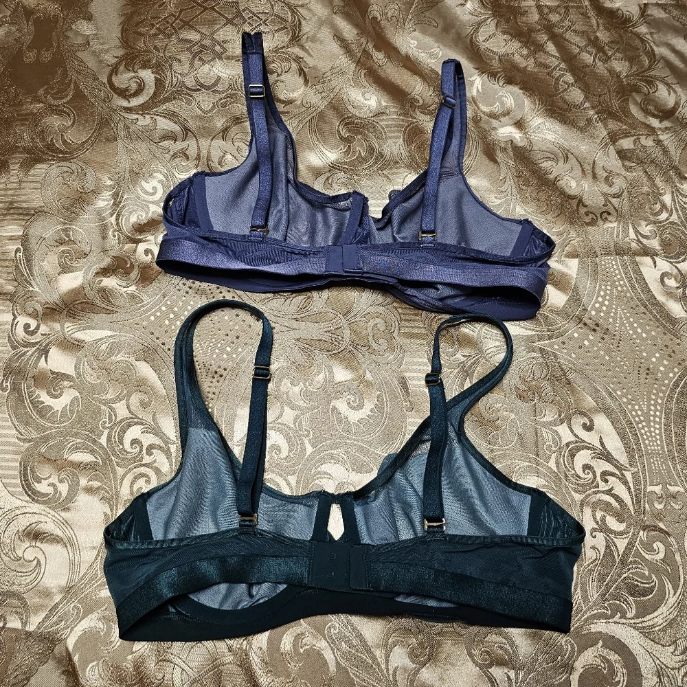 2 x Soma Teal‎ and Blue Bras 36C